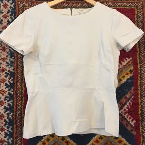 J crew zip back peplum top